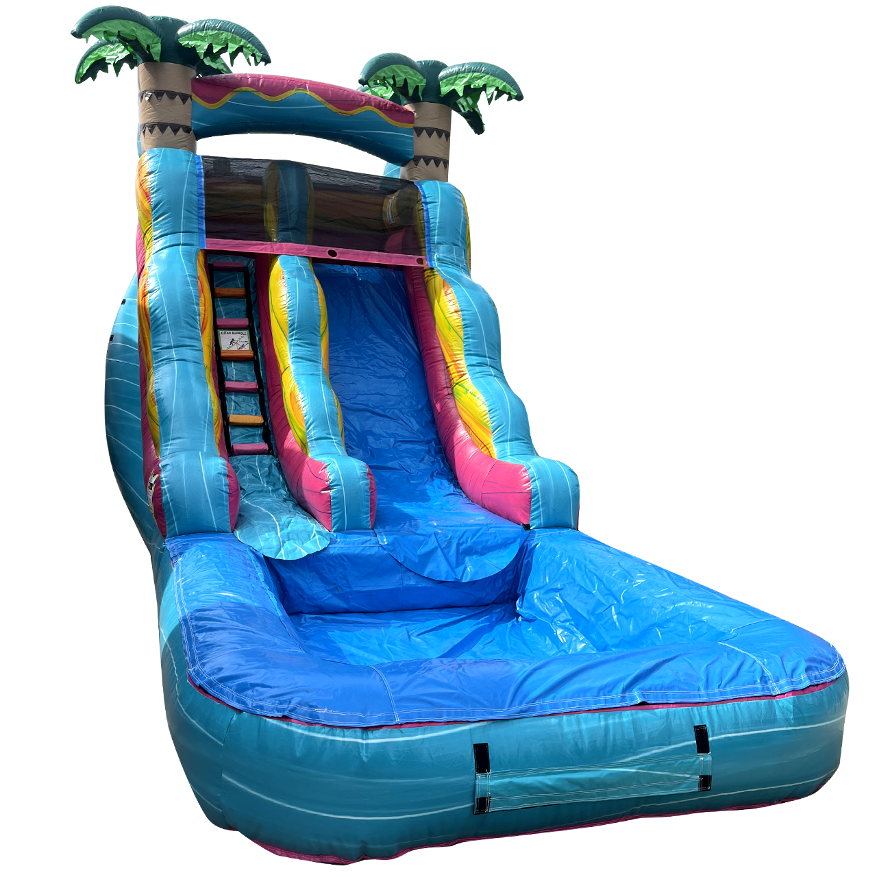 15' x 23' x 9' Esmeralda Waterslide for Kids 12 and Under