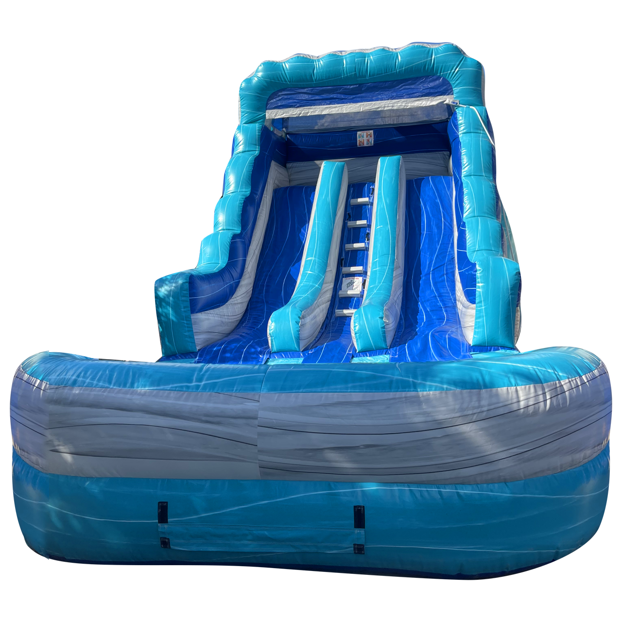 15' x 28' Double Lane Blue-Nami Waterslide
