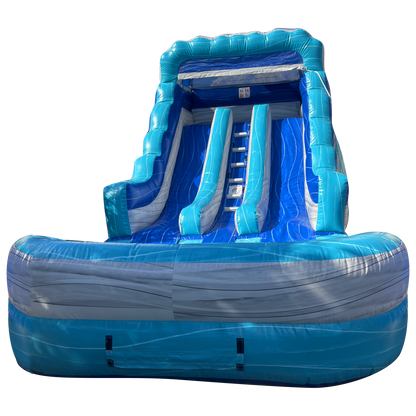 15' x 28' Double Lane Blue-Nami Waterslide