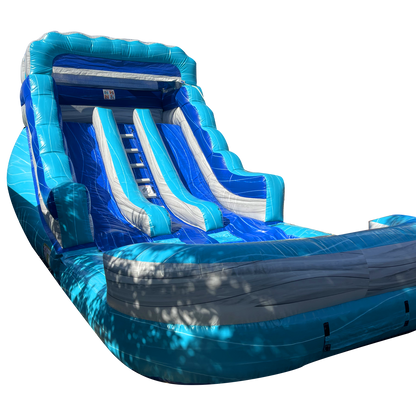 15' x 28' Double Lane Blue-Nami Waterslide