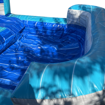15' x 28' Double Lane Blue-Nami Waterslide