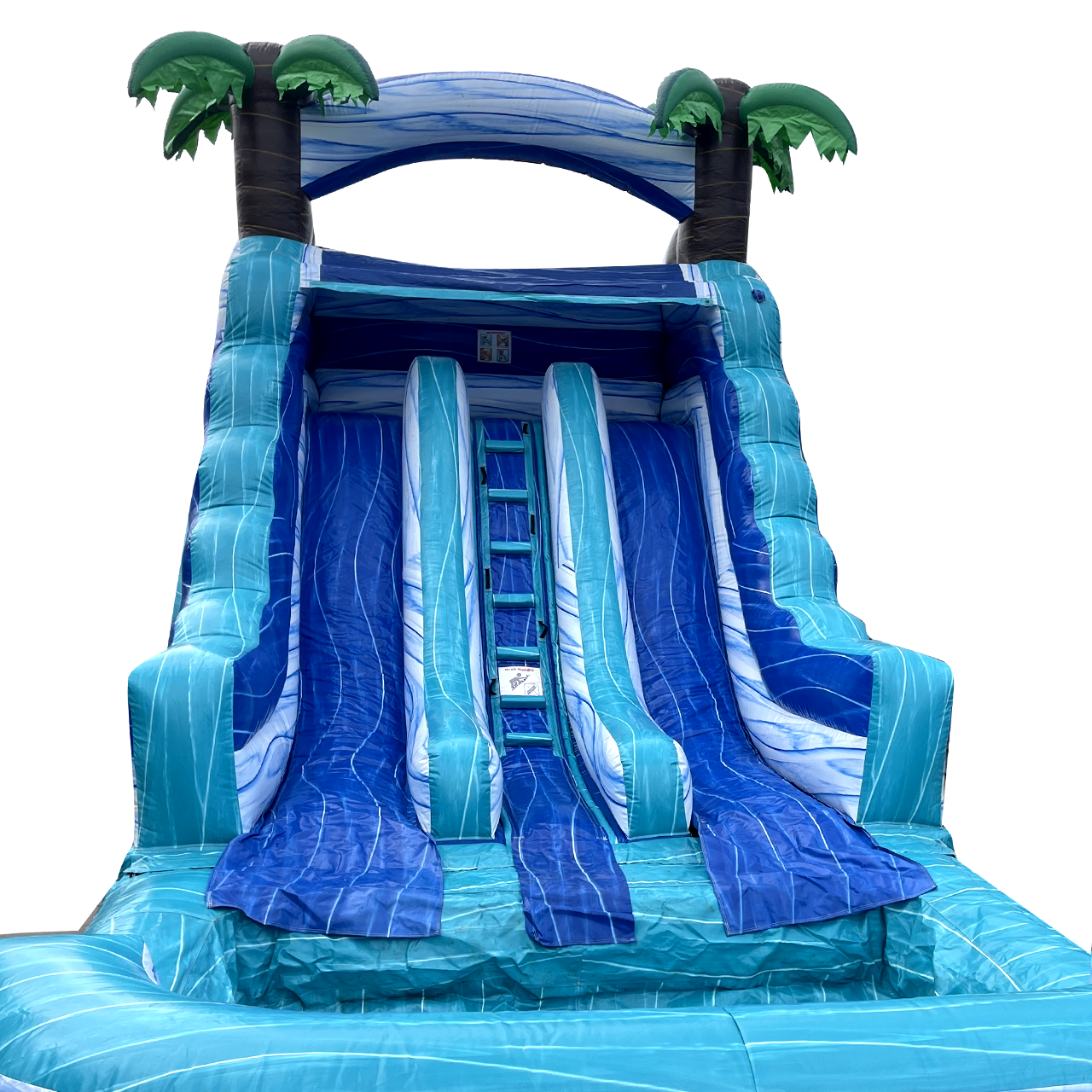 17' x 28' x 14' Tropical Double Lane Slide